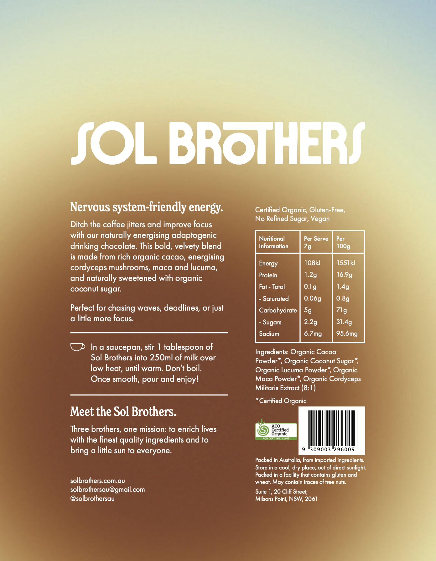 Sol Brothers Adaptogenic Drinking Chocolate