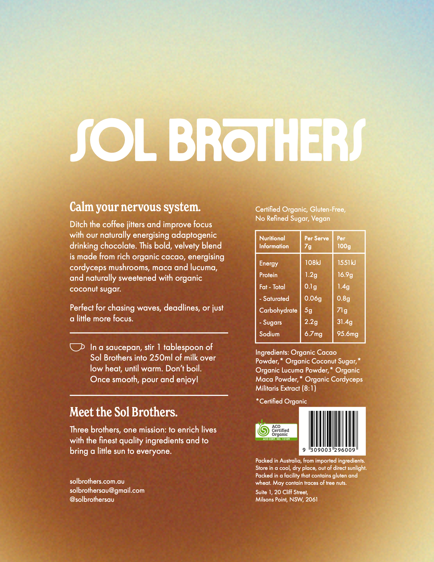 Sol Brothers Adaptogenic Drinking Chocolate